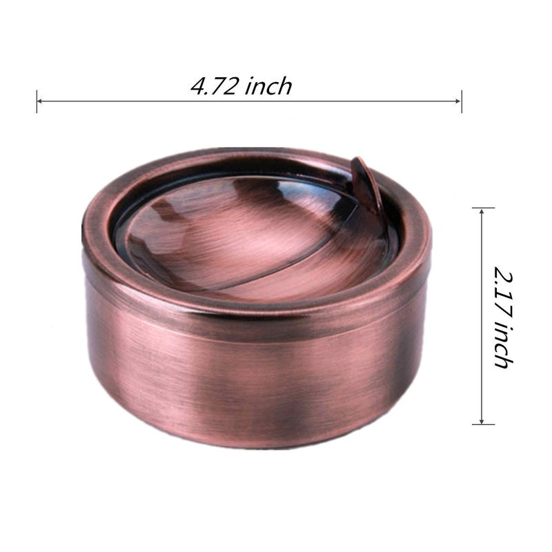 Zaoniy Smokeless Metal Ashtray with a Lid cover for Cigarettes -Windproof Outdoor Ashtrays Can Patio Outdoor Indoor Decorative Fancy Ash Tray - Image 3